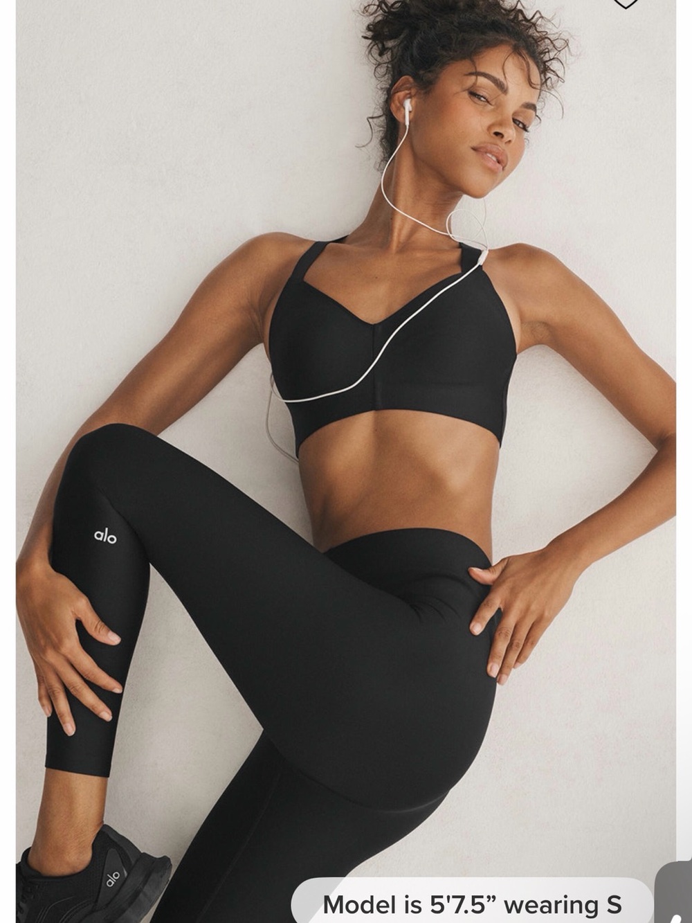 ALO Yoga Black 7/8 high-waist airlift legging